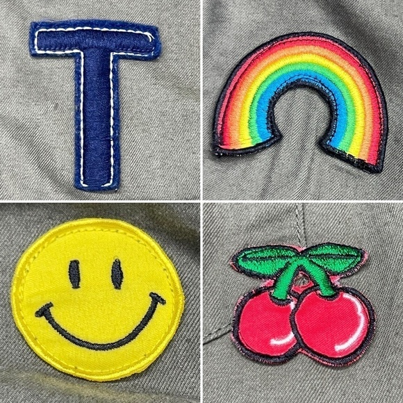 Tractr Girls Medium Long Sleeve Shirt Set Army Green Button Up Pink Tee New NWT - Picture 7 of 10